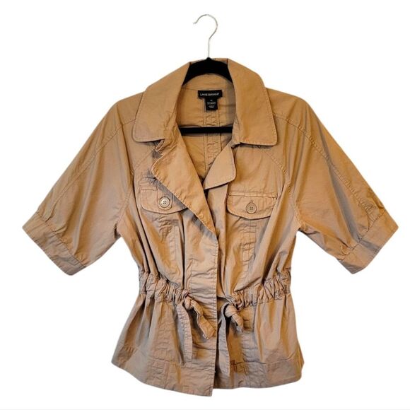 Lane Bryant Women's Camel Cargo Cinch Casual Jacket Size 14 - Picture 1 of 5